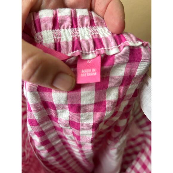 isaac‎ Mizrahi Pink/white Gingham A-line Skirt Sz 12 - Picture 6 of 8